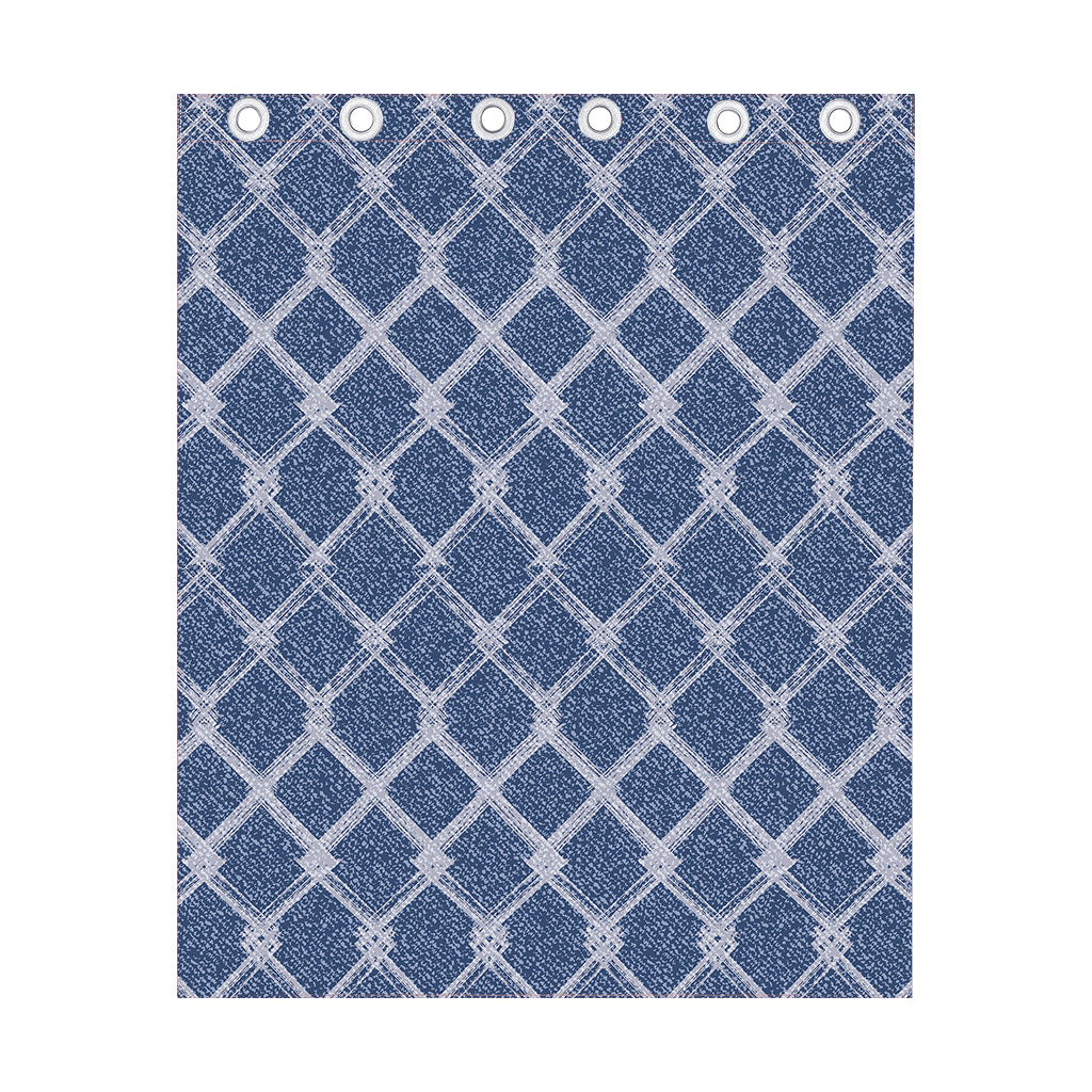 Geometric Denim Jeans Pattern Print Curtain