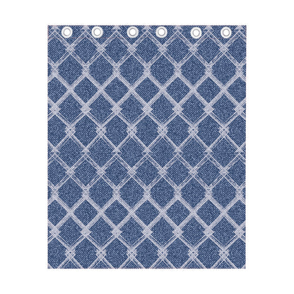 Geometric Denim Jeans Pattern Print Curtain