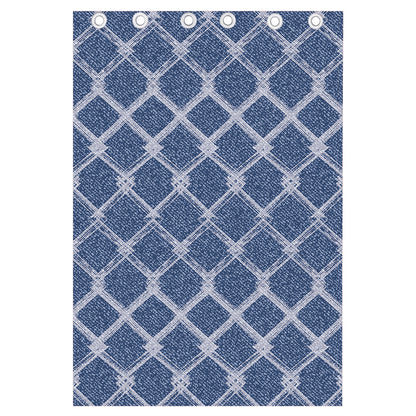 Geometric Denim Jeans Pattern Print Curtain