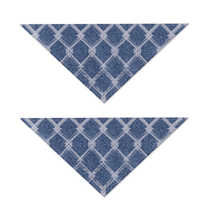 Geometric Denim Jeans Pattern Print Dog Bandana