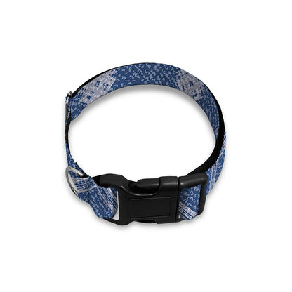 Geometric Denim Jeans Pattern Print Dog Collar