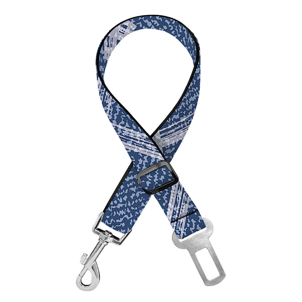 Geometric Denim Jeans Pattern Print Dog Seat Belt