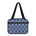 Geometric Denim Jeans Pattern Print Double Strap Bible Bag