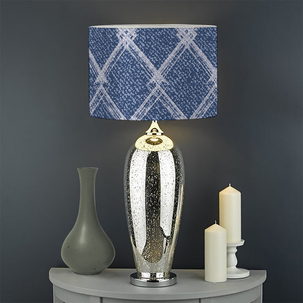 Geometric Denim Jeans Pattern Print Drum Lamp Shade