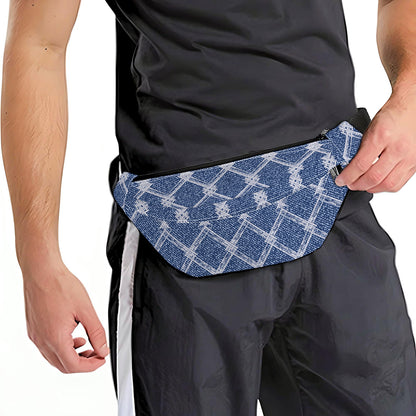 Geometric Denim Jeans Pattern Print Fanny Pack