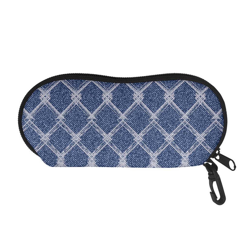 Geometric Denim Jeans Pattern Print Glasses Case