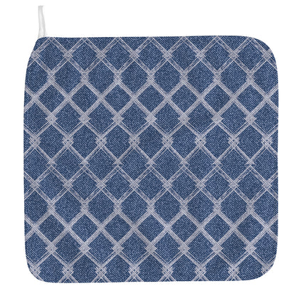 Geometric Denim Jeans Pattern Print Hand Towel