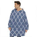 Geometric Denim Jeans Pattern Print Hoodie Blanket
