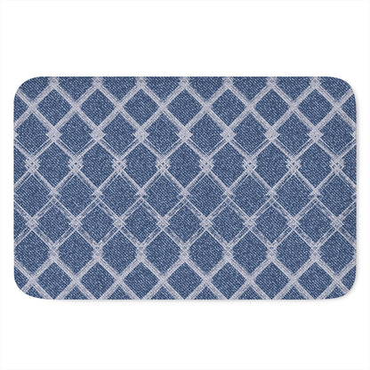 Geometric Denim Jeans Pattern Print Indoor Door Mat