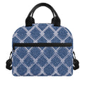Geometric Denim Jeans Pattern Print Insulated Lunch Bag