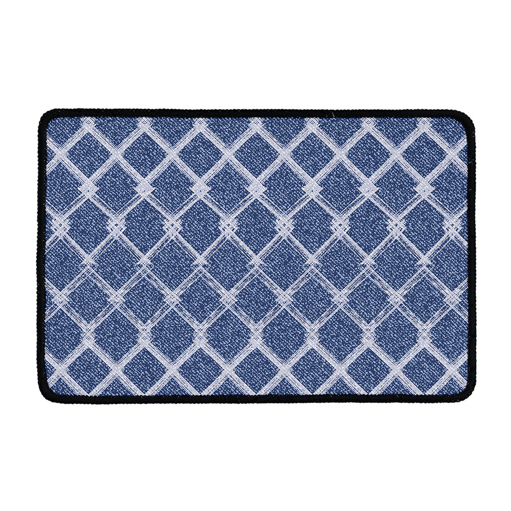 Geometric Denim Jeans Pattern Print Kitchen Mat