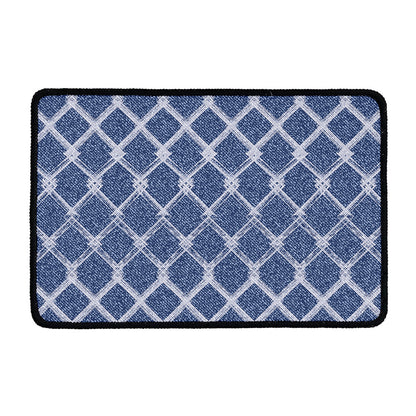Geometric Denim Jeans Pattern Print Kitchen Mat