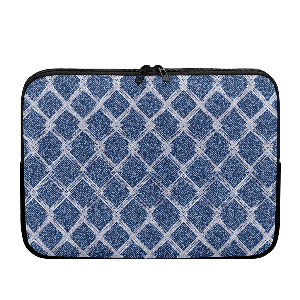 Geometric Denim Jeans Pattern Print Laptop Sleeve
