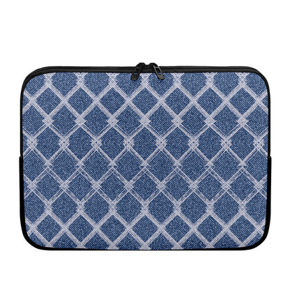 Geometric Denim Jeans Pattern Print Laptop Sleeve