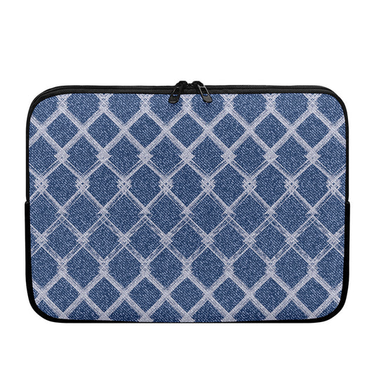 Geometric Denim Jeans Pattern Print Laptop Sleeve