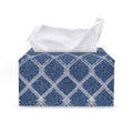 Geometric Denim Jeans Pattern Print Leather Tissue Box Cover