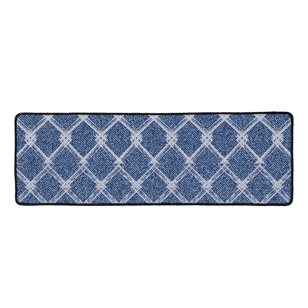 Geometric Denim Jeans Pattern Print Long Kitchen Mat