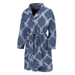 Geometric Denim Jeans Pattern Print Men's Bathrobe