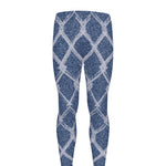 Geometric Denim Jeans Pattern Print Men's leggings