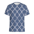 Geometric Denim Jeans Pattern Print Men's Athletic T-Shirt