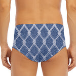 Geometric Denim Jeans Pattern Print Men's Triangle Swim Briefs