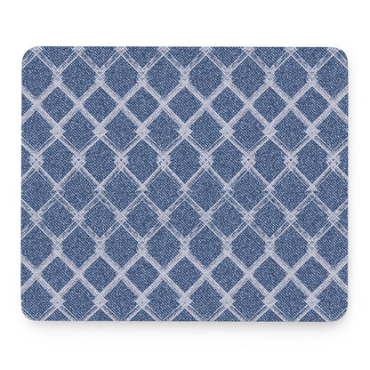 Geometric Denim Jeans Pattern Print Mouse Pad