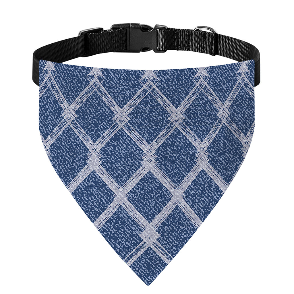 Geometric Denim Jeans Pattern Print Over The Collar Dog Bandana