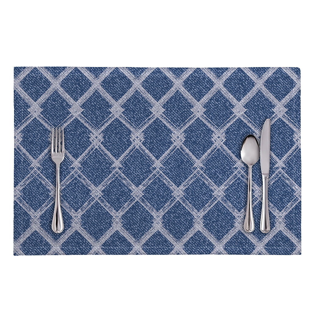 Geometric Denim Jeans Pattern Print Placemat