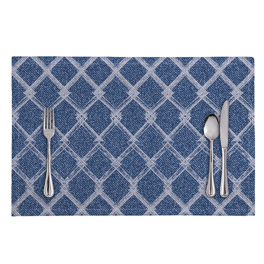 Geometric Denim Jeans Pattern Print Placemat