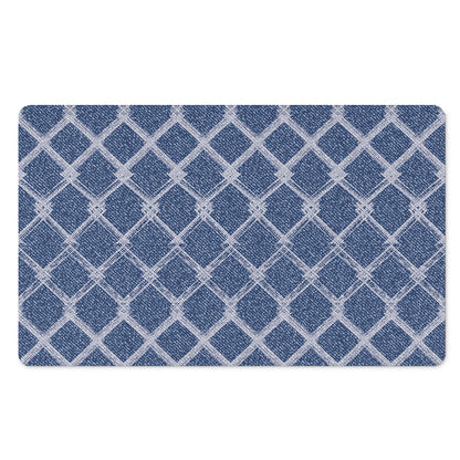 Geometric Denim Jeans Pattern Print Polyester Doormat