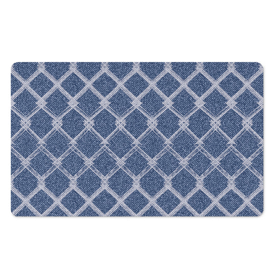Geometric Denim Jeans Pattern Print Polyester Doormat
