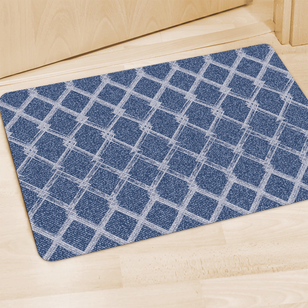 Geometric Denim Jeans Pattern Print Polyester Doormat
