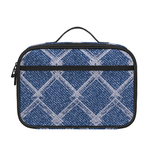 Geometric Denim Jeans Pattern Print Portable Lunch Bag