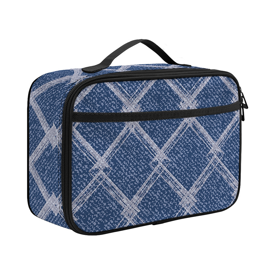 Geometric Denim Jeans Pattern Print Portable Lunch Bag