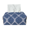 Geometric Denim Jeans Pattern Print Rectangle Tissue Box Cover