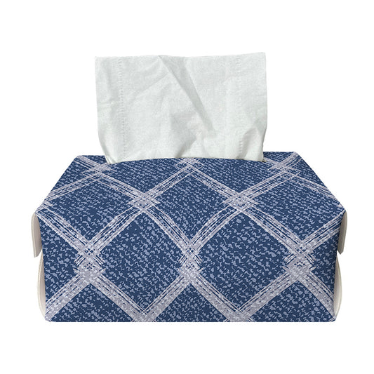 Geometric Denim Jeans Pattern Print Rectangle Tissue Box Cover