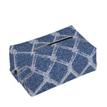 Geometric Denim Jeans Pattern Print Rectangle Tissue Box Cover
