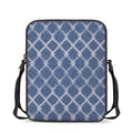 Geometric Denim Jeans Pattern Print Rectangular Crossbody Bag