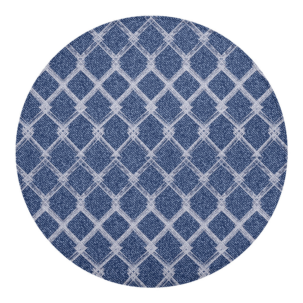 Geometric Denim Jeans Pattern Print Round Blanket