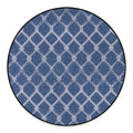 Geometric Denim Jeans Pattern Print Round Floor Mat