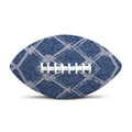 Geometric Denim Jeans Pattern Print Rugby Ball