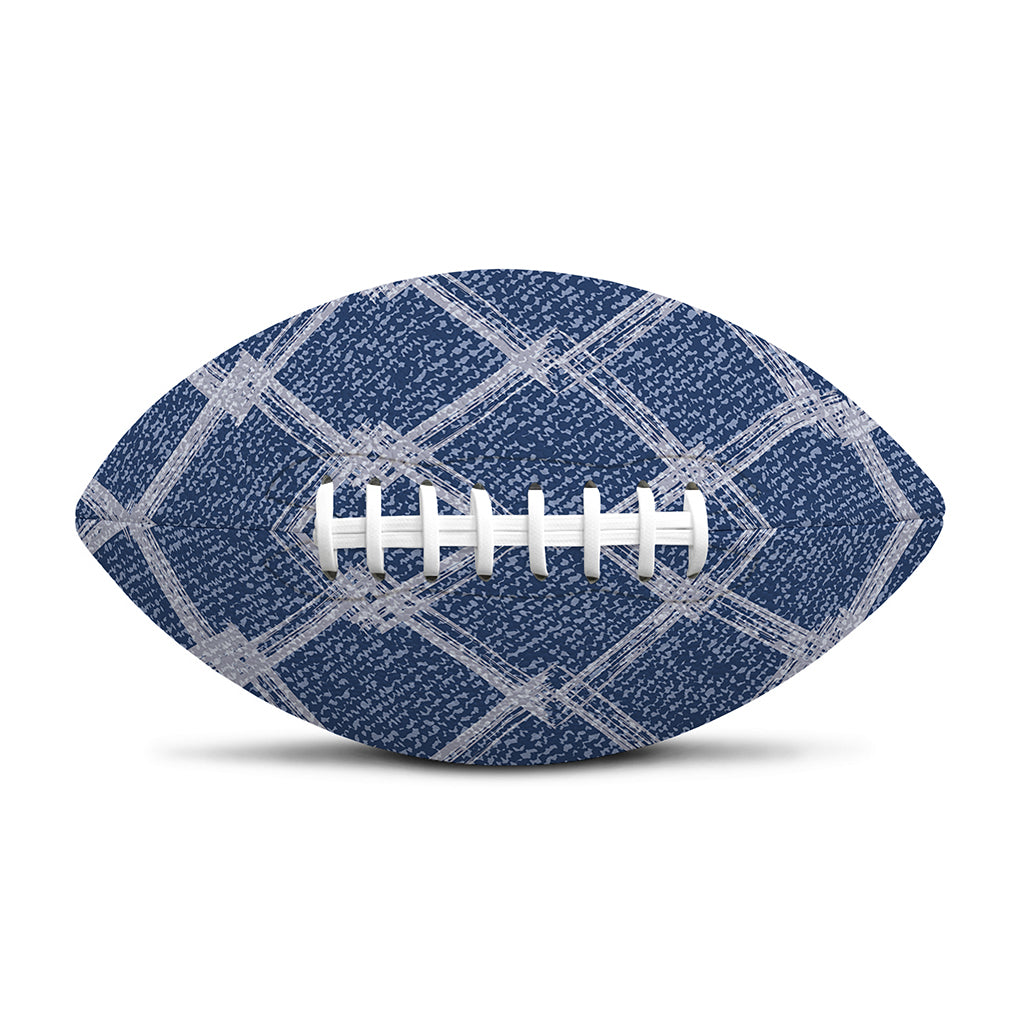 Geometric Denim Jeans Pattern Print Rugby Ball