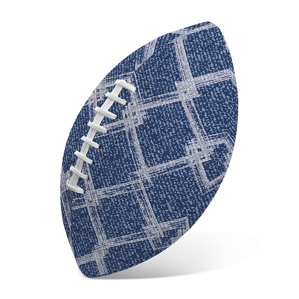 Geometric Denim Jeans Pattern Print Rugby Ball