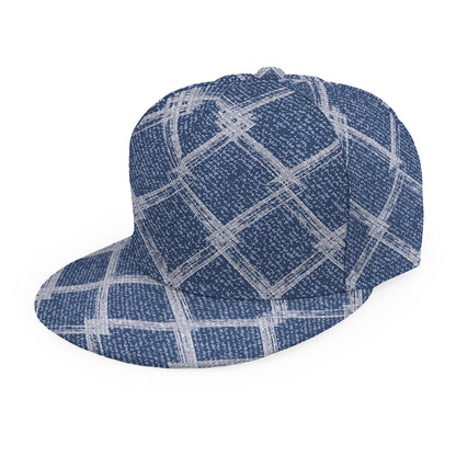 Geometric Denim Jeans Pattern Print Snapback Cap