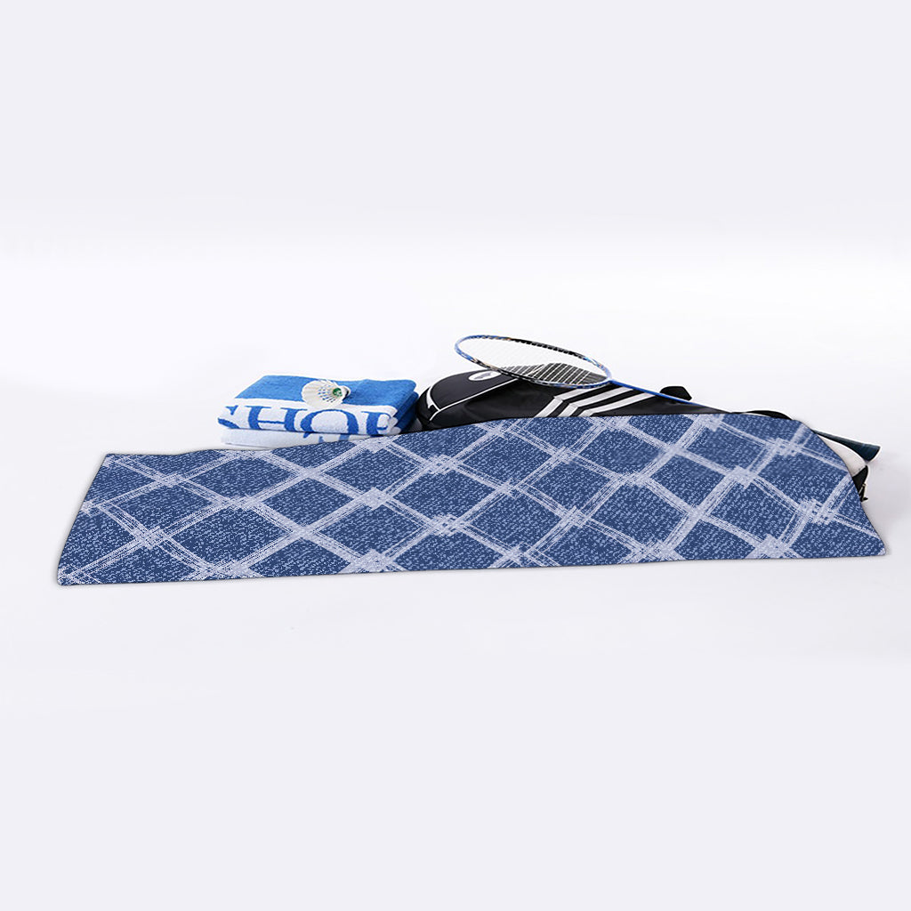 Geometric Denim Jeans Pattern Print Sports Towel