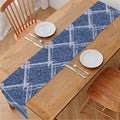 Geometric Denim Jeans Pattern Print Table Runner