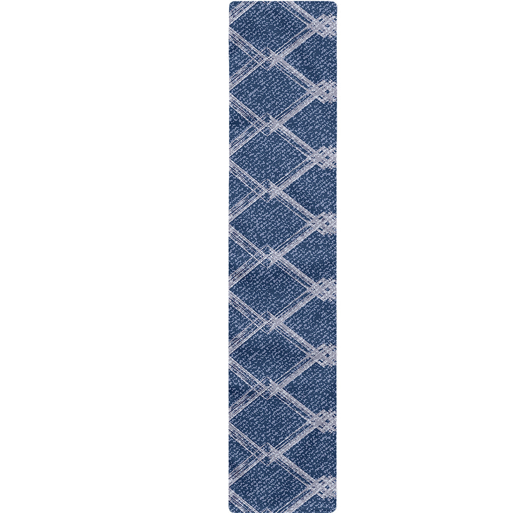 Geometric Denim Jeans Pattern Print Table Runner