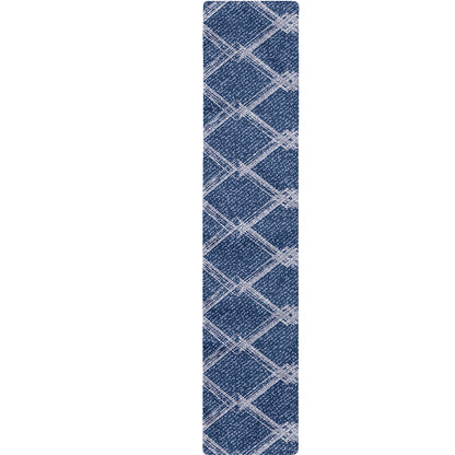 Geometric Denim Jeans Pattern Print Table Runner