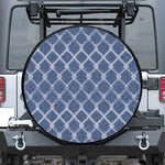 Geometric Denim Jeans Pattern Print Tire Cover