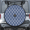 Geometric Denim Jeans Pattern Print Tire Cover With Camera Hole
